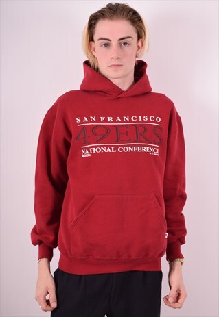 RUSSELL ATHLETIC MENS VINTAGE 49ERS HOODIE JUMPER MEDIUM 90S
