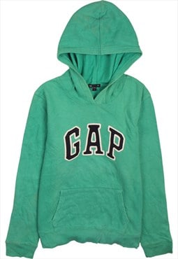 Vintage 90's Gap Hoodie Pullover Spellout Green Large