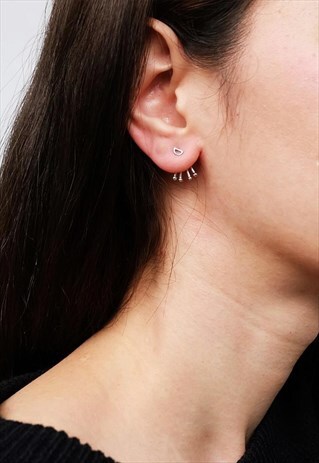 TWO WAY STERLING SILVER EARRING