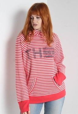 Vintage Tommy Hilfiger Striped Hoodie Red