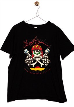Vintage  Ed Hardy  90s T-Shirt Logo Print Black