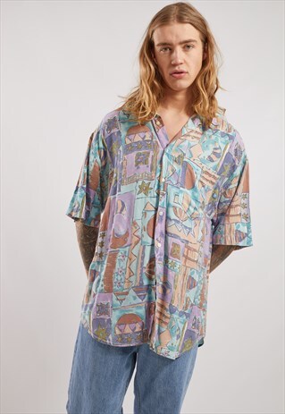 VINTAGE PATTERNED SHORT SLEEVE SHIRT