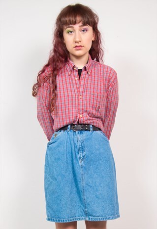 TOMMY HILFIGER VINTAGE 90'S RED CHECKED SHIRT