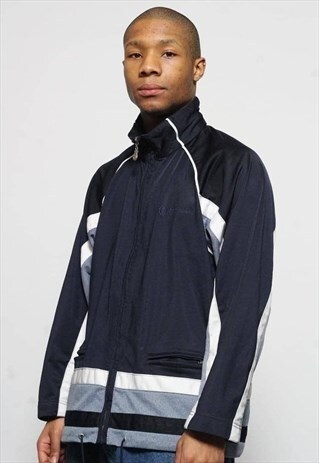 VINTAGE SERGIO TACCHINI LOGO TRACK JACKET BLUE