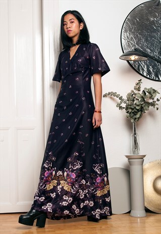 70S VINTAGE HIPPIE MAXI DRESS