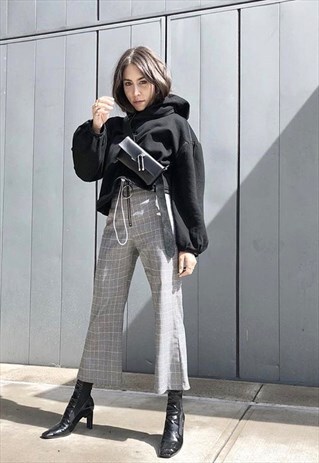 CROPPED HOODIE WITH BALLOON SLEEVE