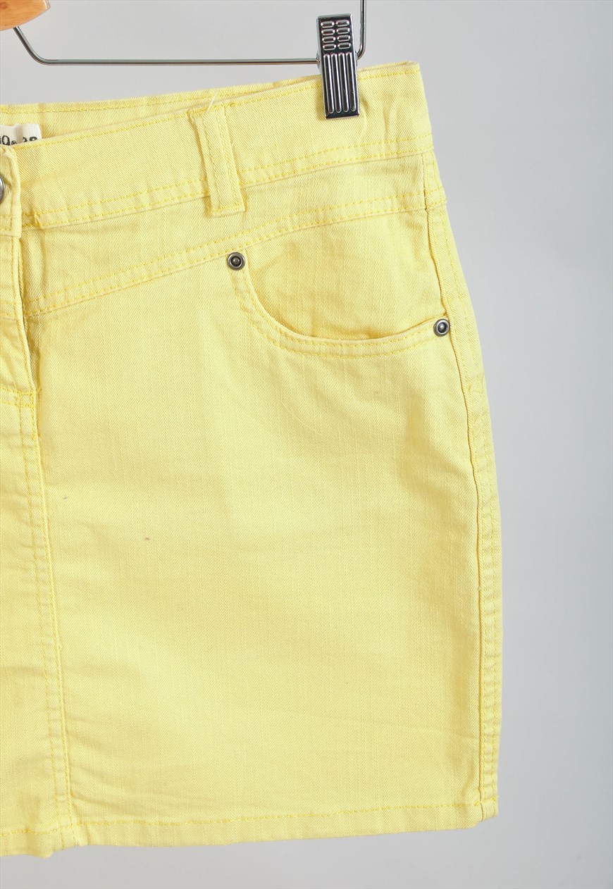 Light yellow denim clearance skirt