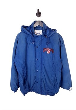 Men's 90's Starter Cleveland Indians Jacket Blue Size Large