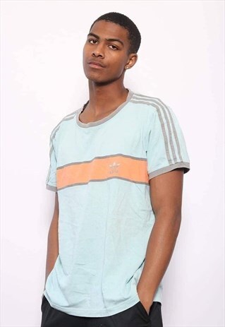 VINTAGE ADIDAS LOGO T-SHIRT BLUE