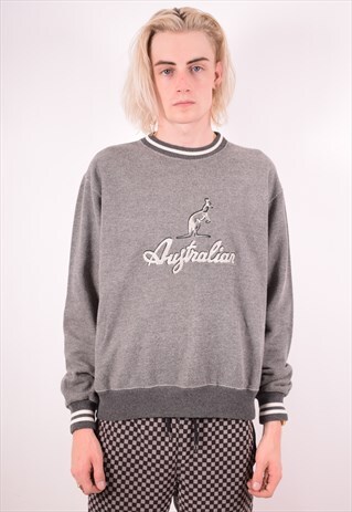 AUSTRALIAN L'ALPINA MENS VINTAGE SWEATSHIRT JUMPER LARGE 90S