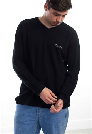 VINTAGE RALPH LAUREN CHAPS LOGO SWEATSHIRT JUMPER 90S M 13.8