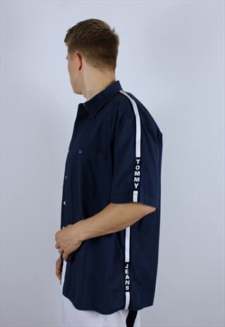 VINTAGE TOMMY HILFIGER JEANS SLEEVE SHIRT MENS T-SHIRT