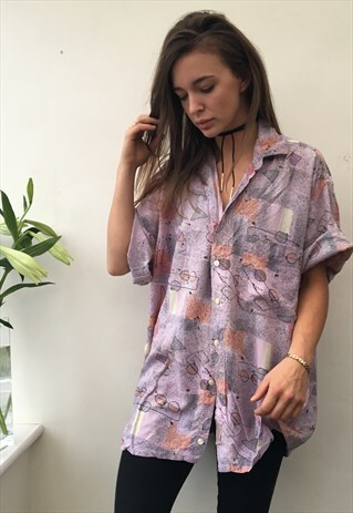 CRAZY PATTERN OVERSIZED RETRO VINTAGE UNISEX FESTIVAL SHIRT