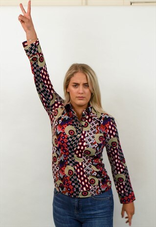 VINTAGE ABSTRACT PATTERN SHIRT