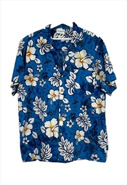 Vintage Hawaian Shirt in Blue M