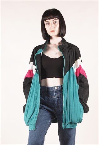 VINTAGE CRAZY COLOUR TURQUOISE SHELL JACKET /MM2372