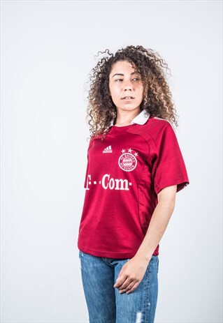 ADIDAS VINTAGE 1990S MAROON BAYERN MUNCHERN FOOTBALL SHIRT
