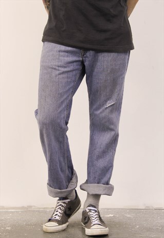 VINTAGE BLUE 527 LEVI'S RIPPED JEANS