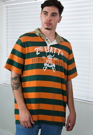 VINTAGE POLO RALPH LAUREN SHIRT LOGO RUGBY 90S XXL 16.6
