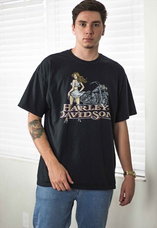 VINTAGE HARLEY DAVIDSON T-SHIRT LOGO 90S XL 9.4