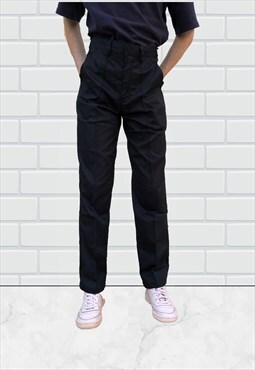 Navy Blue Trousers - Straight Leg Fit