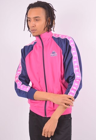 VINTAGE KAPPA TRACKSUIT TOP JACKET PINK