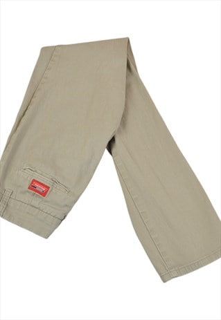Vintage Dickies Workwear Pants Bootcut Low Waist Tan W26 L33