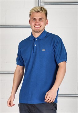 Vintage Lacoste Polo Shirt in Blue Short Sleeve Tee XXL