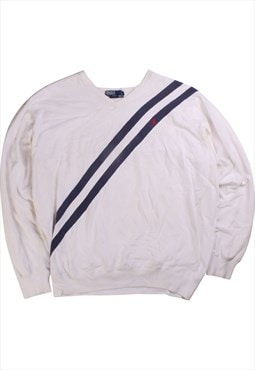 Vintage 90's Ralph Lauren Sweatshirt Striped Heavyweight