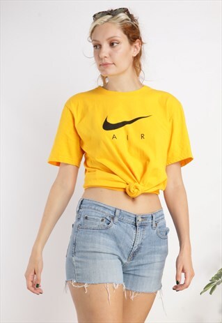 VINTAGE NIKE T-SHIRT YELLOW Z319