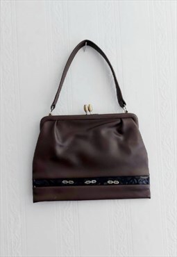 Vintage Goldpoint 1960s Brown top handle bag