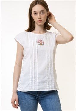 Bavarian Dirndl Victorian Embroidered Top Shirt 5489