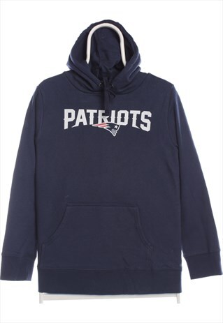 Vintage 90's NFL Hoodie Patriots Pullover Navy