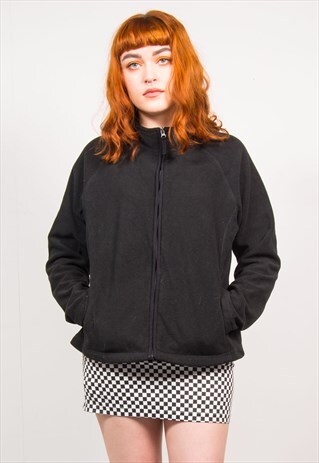 VINTAGE 90'S BLACK FLEECE JACKET