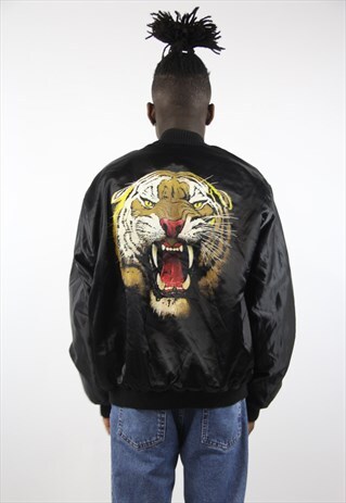 VINTAGE SATIN BOMBER JACKET