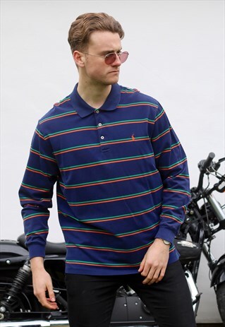 RALPH LAUREN USA STRIPED VINTAGE RUGBY TOP