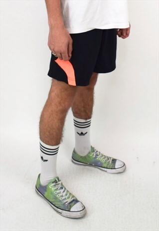 MEN'S VINTAGE 90'S ADIDAS BLACK & NEON ORANGE SHORTS