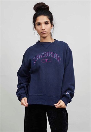 CLASSIC CHAMPION VINTAGE 80'S OVERSIZED NAVY SWEATSHIRT