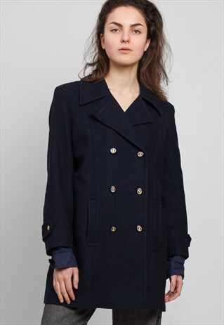 VINTAGE NAVY MARTINA MILITARY COAT