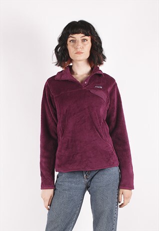 VINTAGE PATAGONIA PURPLE FURRY PULLOVER FLEECE /MM1614