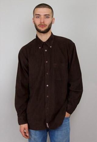 VINTAGE 90S BLUE CORDUROY SHIRT