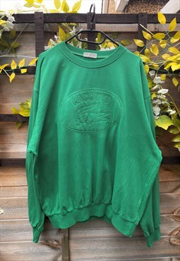 Vintage chemise Lacoste 1990s green sweatshirt XL