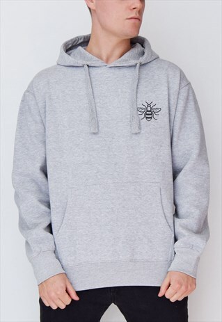 GREY BEE HOODIE