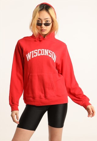 VINTAGE CHAMPION COLLEGE PRINTED HOODIE