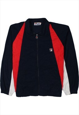 Vintage 90's Fila Windbreaker Track Jacket Full zip up Navy