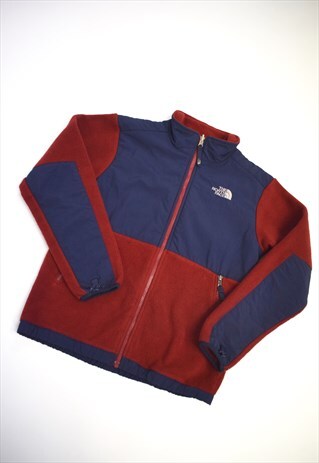 VINTAGE 90S THE NORTH FACE RED/BLUE PANEL FLEECE