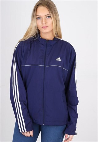 VINTAGE BLUE ADIDAS LIGHTWEIGHT SPORTS JACKET
