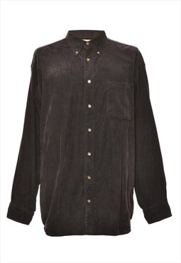 Vintage Beyond Retro Corduroy Dark Brown Shirt - XL