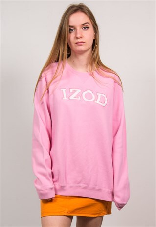 VINTAGE 90'S BABY PINK IZOD EMBROIDERED SWEATSHIRT