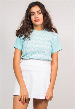 VINTAGE 90'S WHITE ADIDAS MINI TENNIS SKIRT